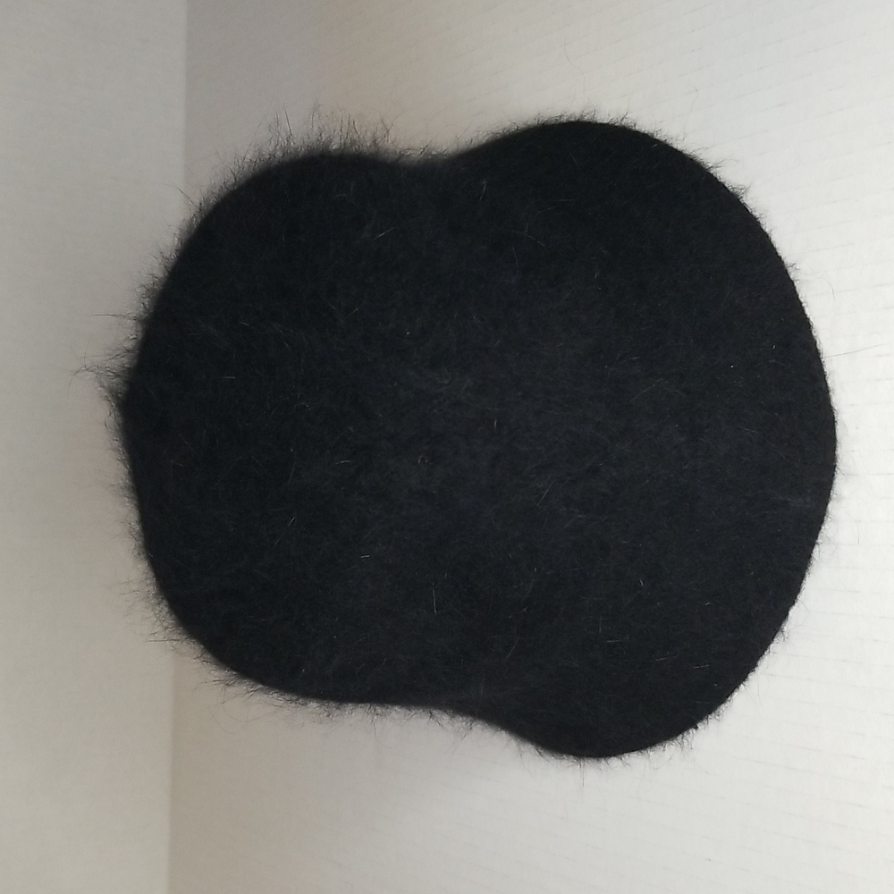 Angora Wool Blend Black Bucket Hat